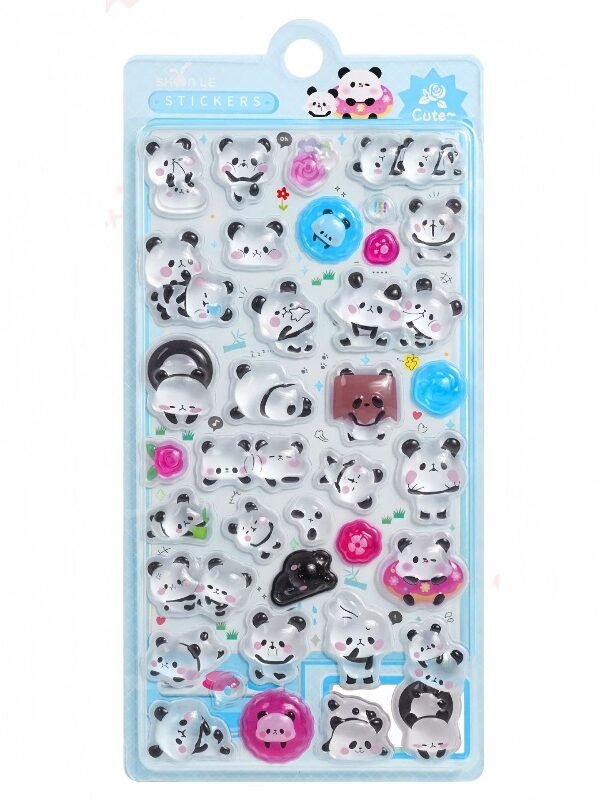 4 枚入 3D 立体かわいいエンボスステッカー PET 製 デコ素材